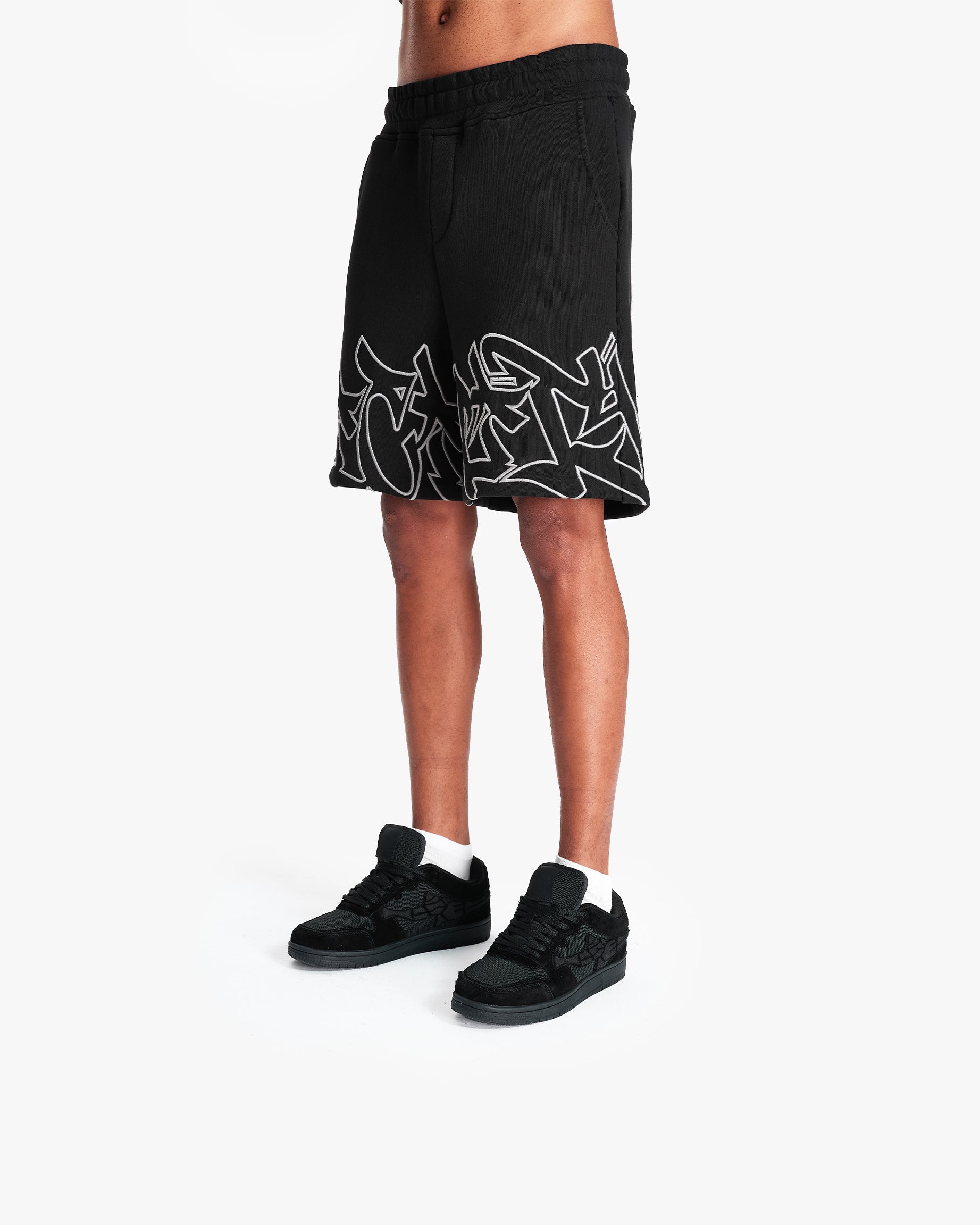 GRAFFITI SHORTS BLACK