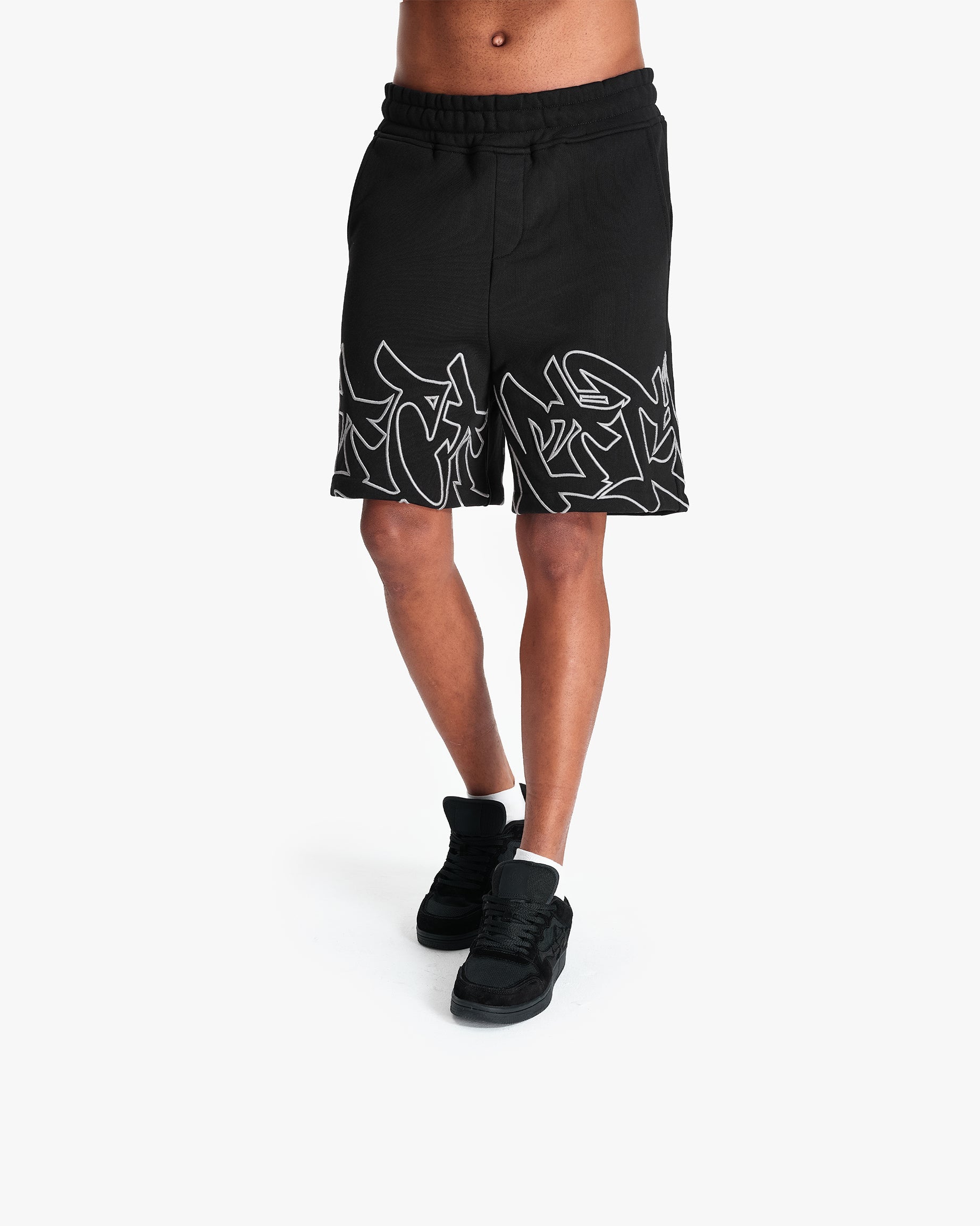 GRAFFITI SHORTS BLACK
