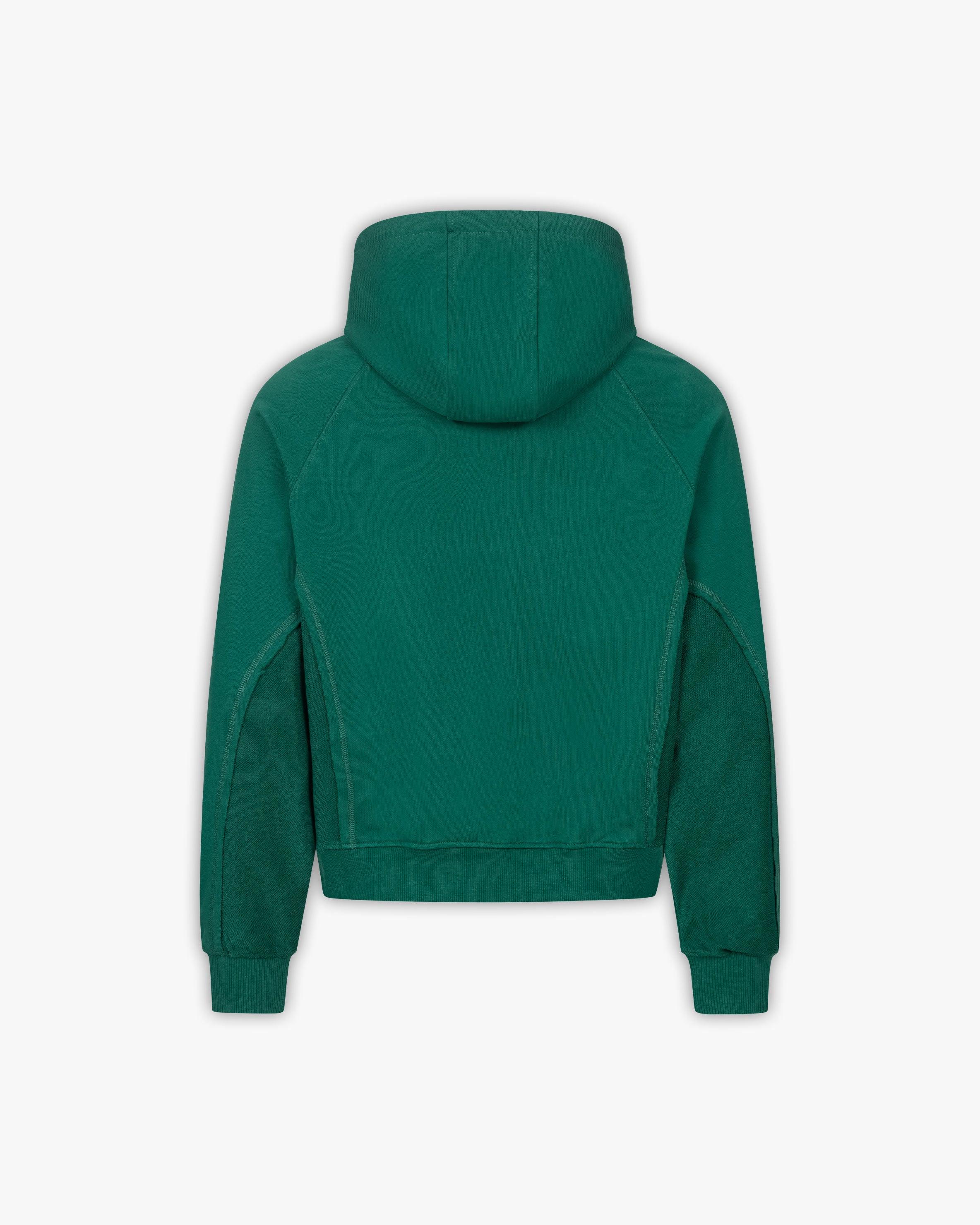 INSIDE OUT ZIP HOODIE FORREST GREEN