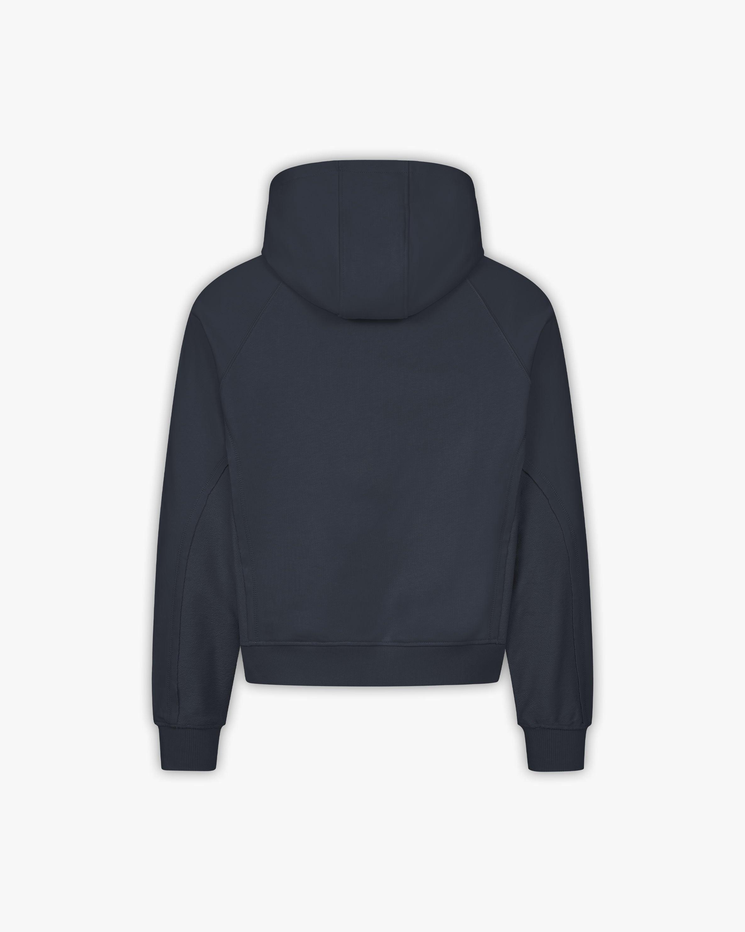 INSIDE OUT ZIP HOODIE NAVY