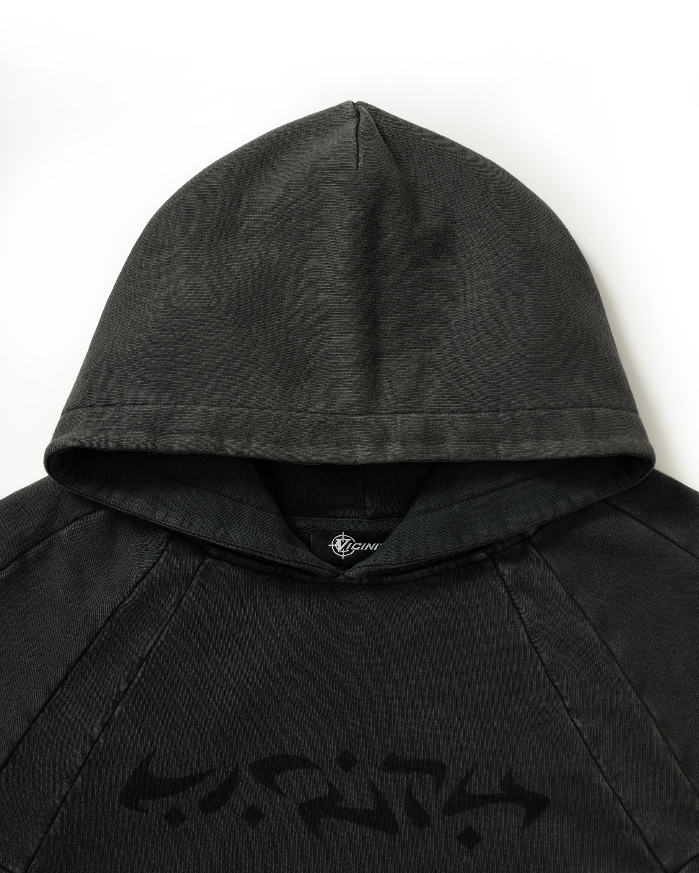 ACID WASHED HOODIE DARK GREY