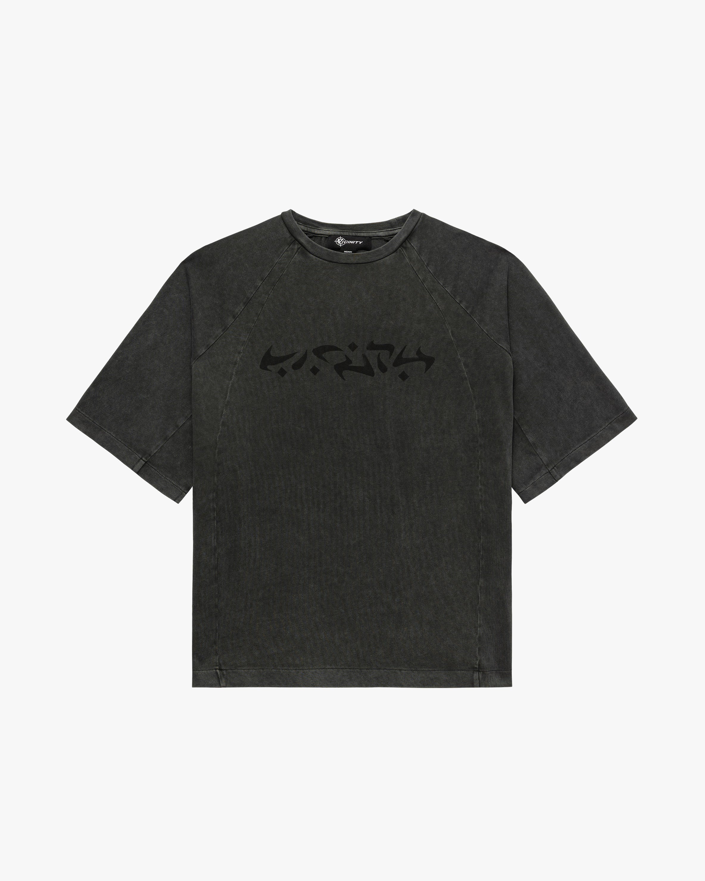ACID WASHED TEE DARK GREY