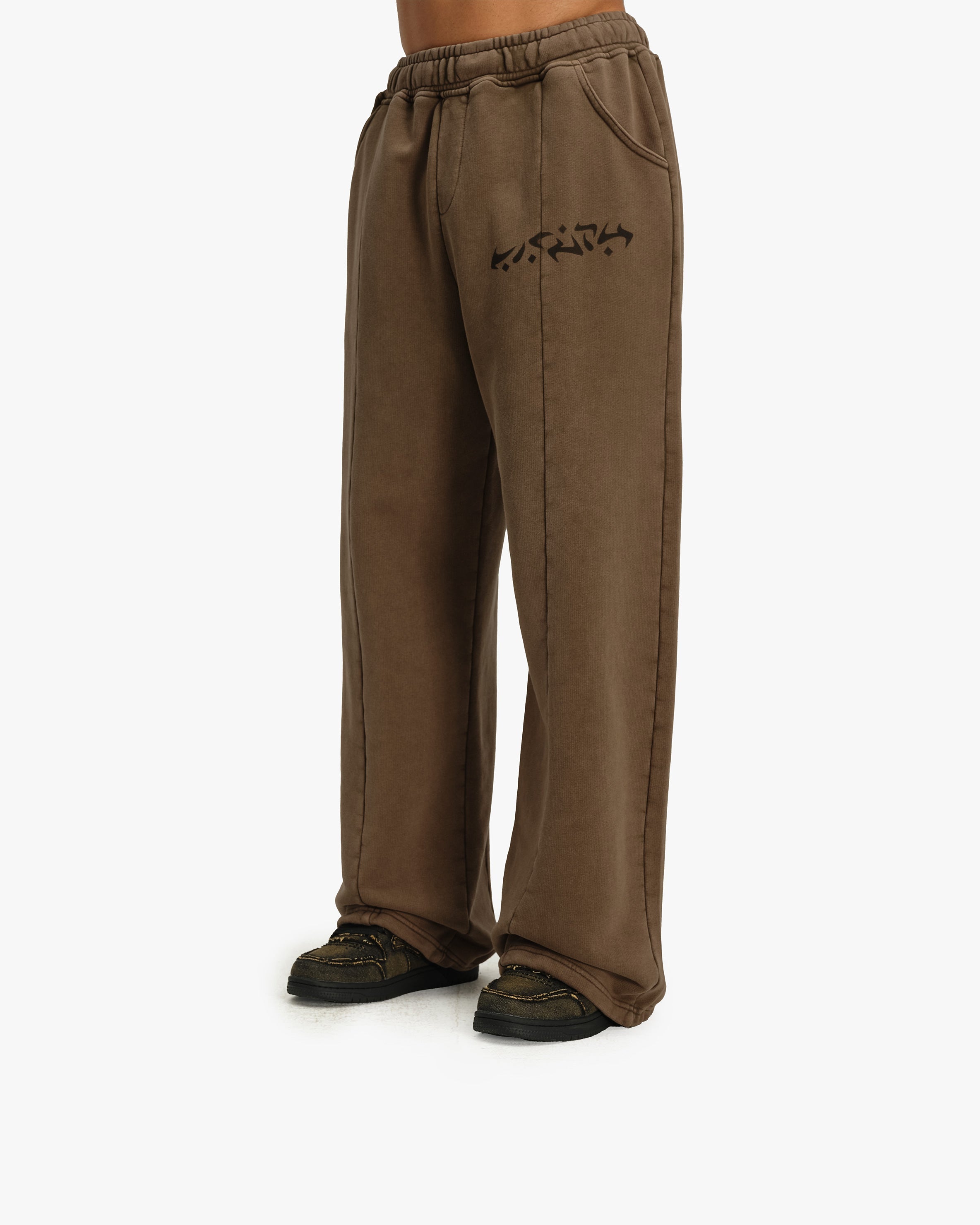 ACID WASHED JOGGER BROWN
