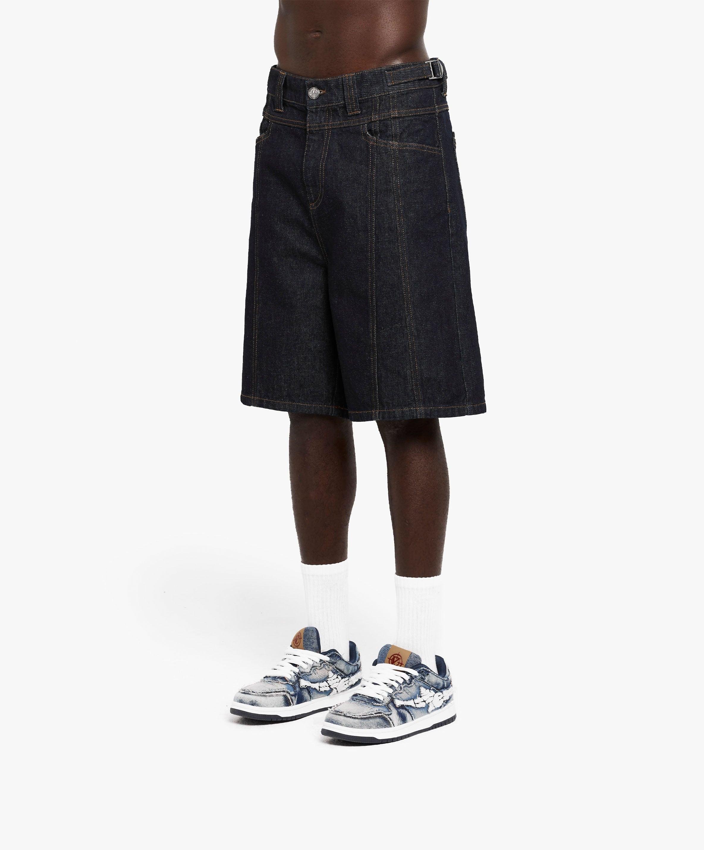 V-LOGO RAW JORTS