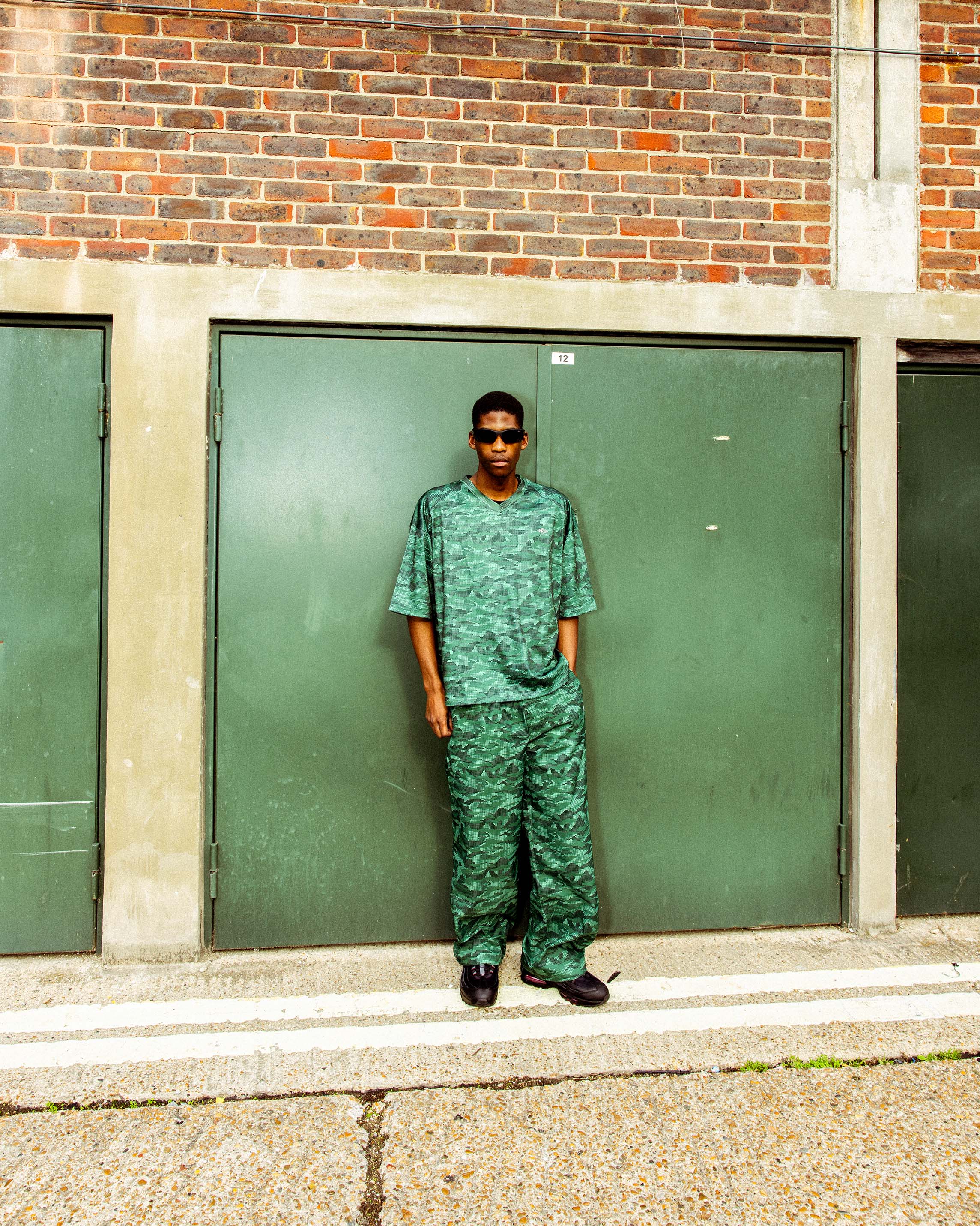 MESH JERSEY DOTTED CAMO GREEN