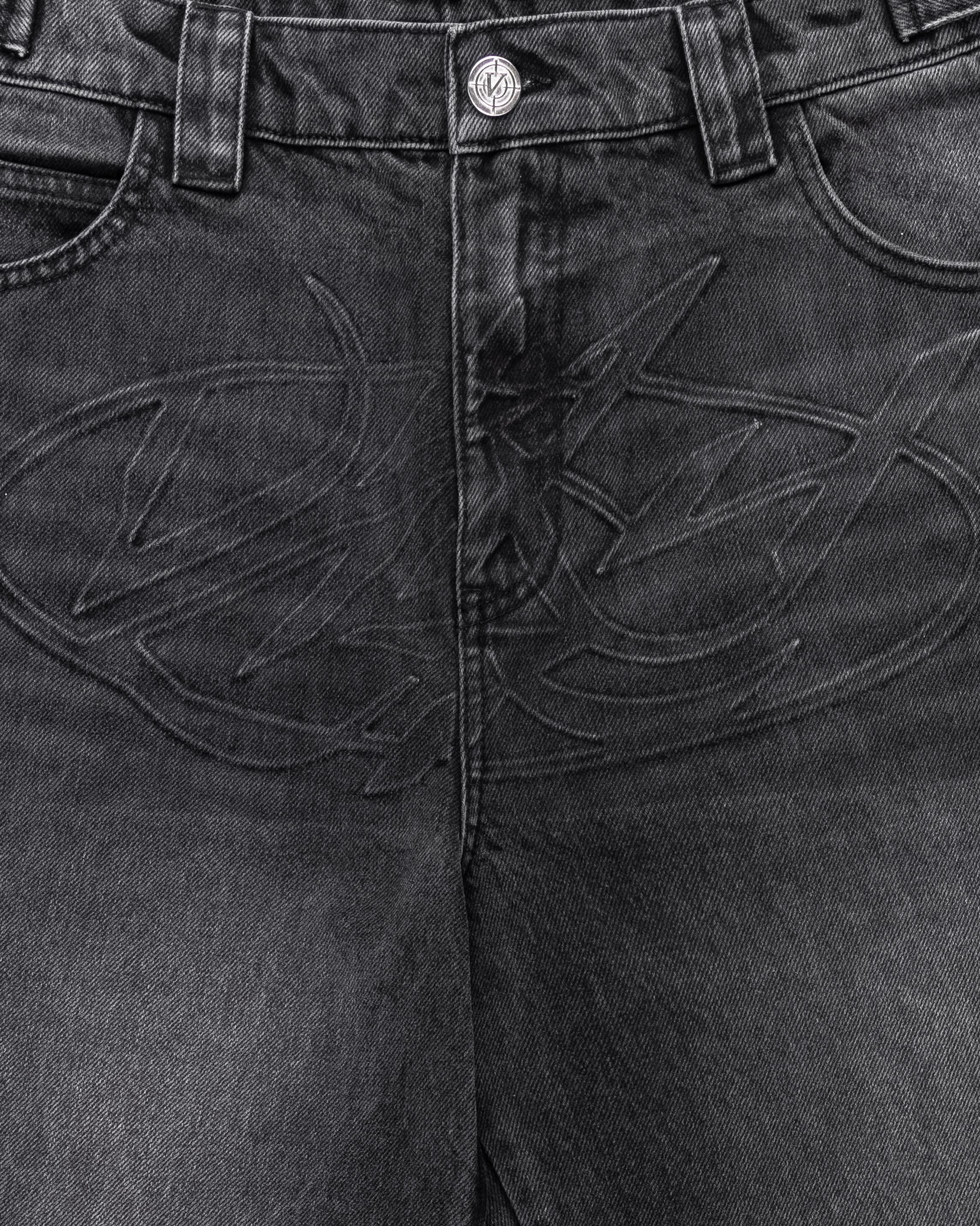 EMBOSSED SCRIPT LOGO DENIM BLACK