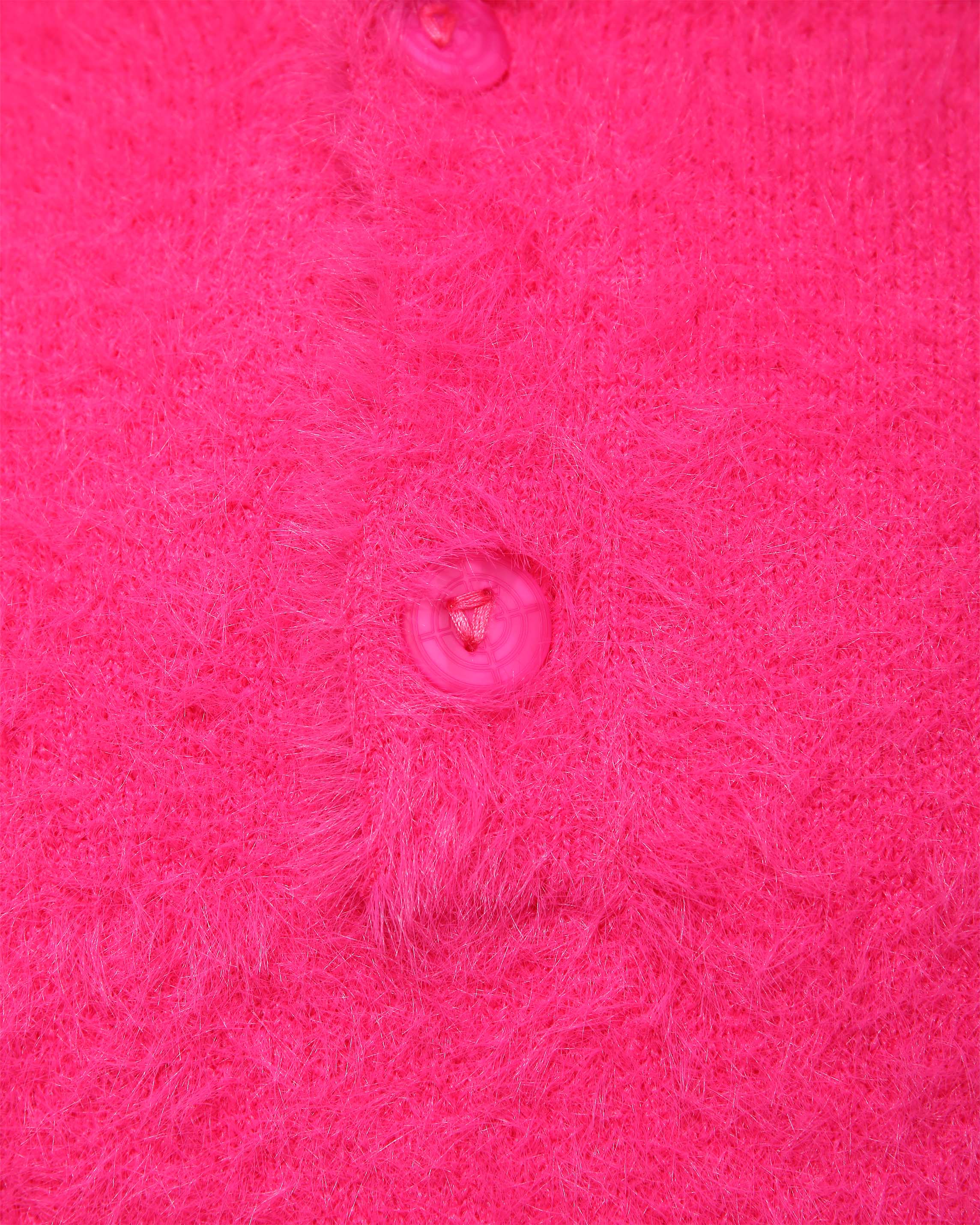 FAUX MINK POLO SWEATER FLAMINGO