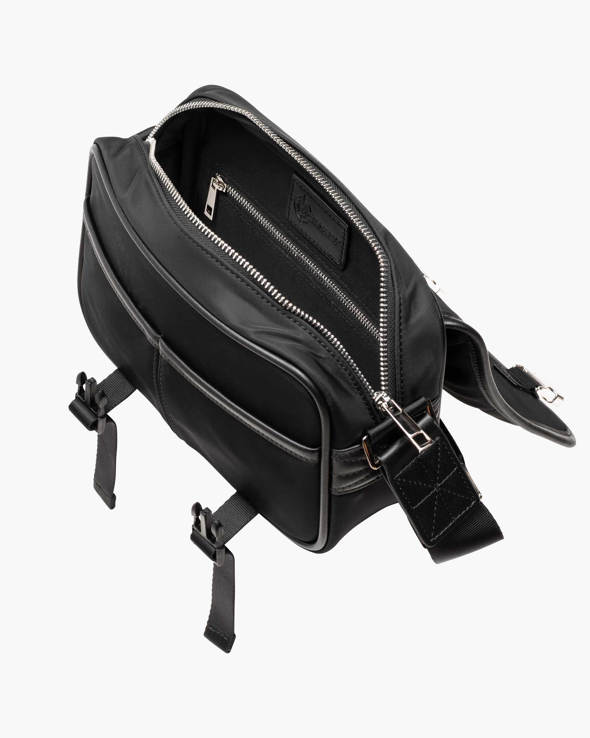 BUCKLE SHOULDER BAG - BLACK