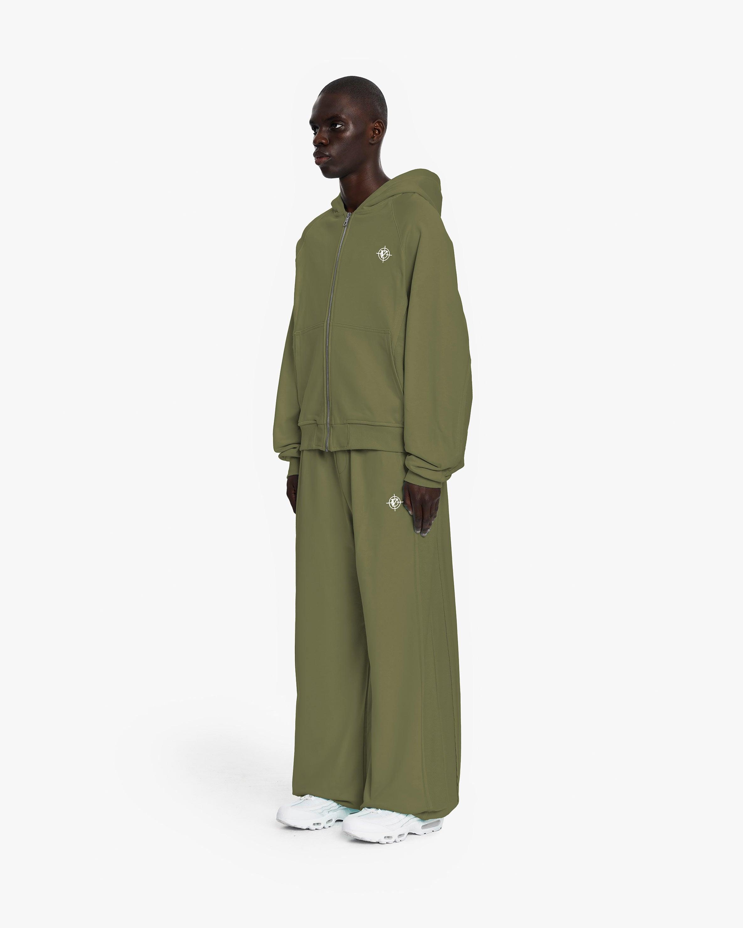 INSIDE OUT ZIP HOODIE KHAKI