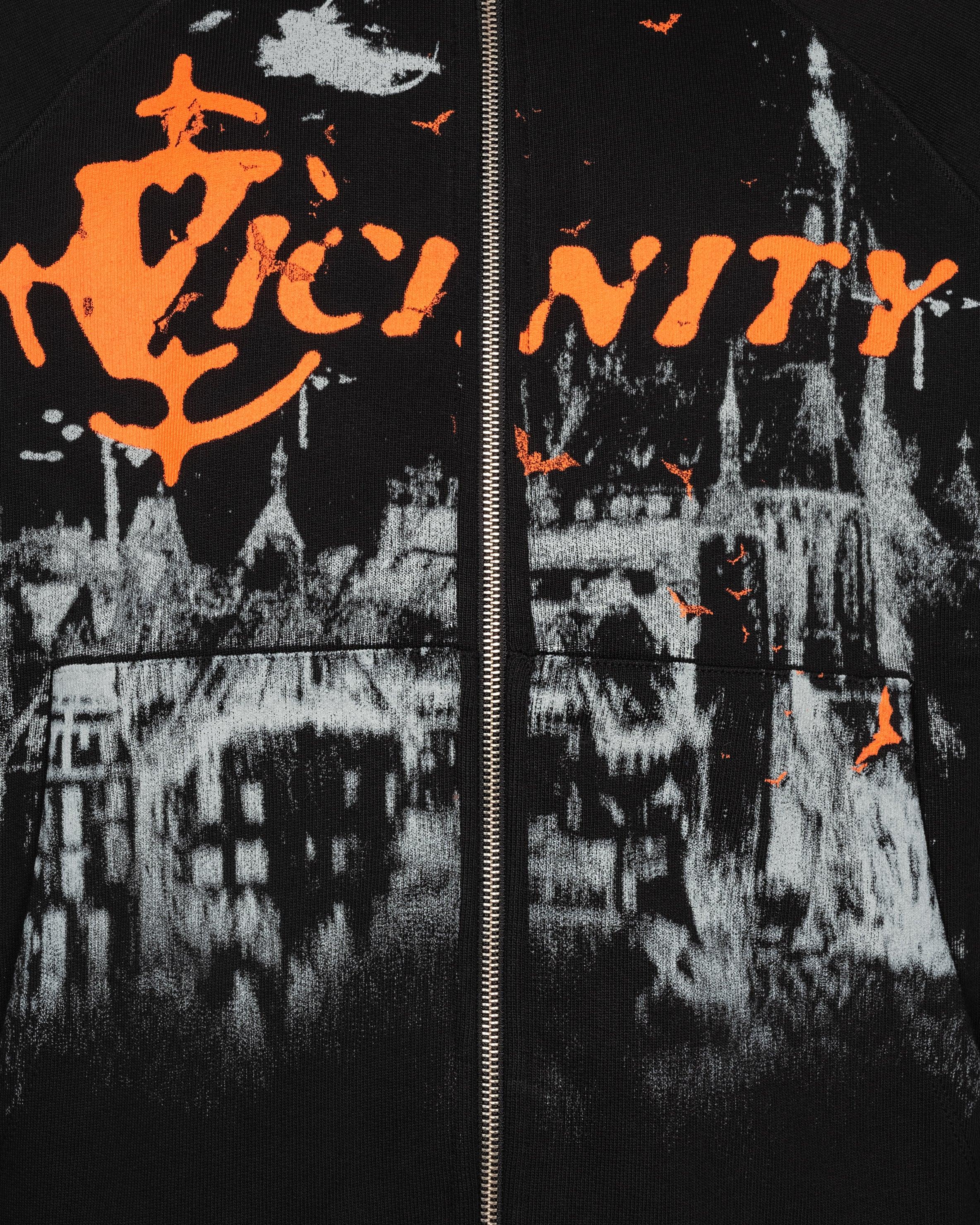 HAUNTED HOUSE ZIP HOODIE BLACK