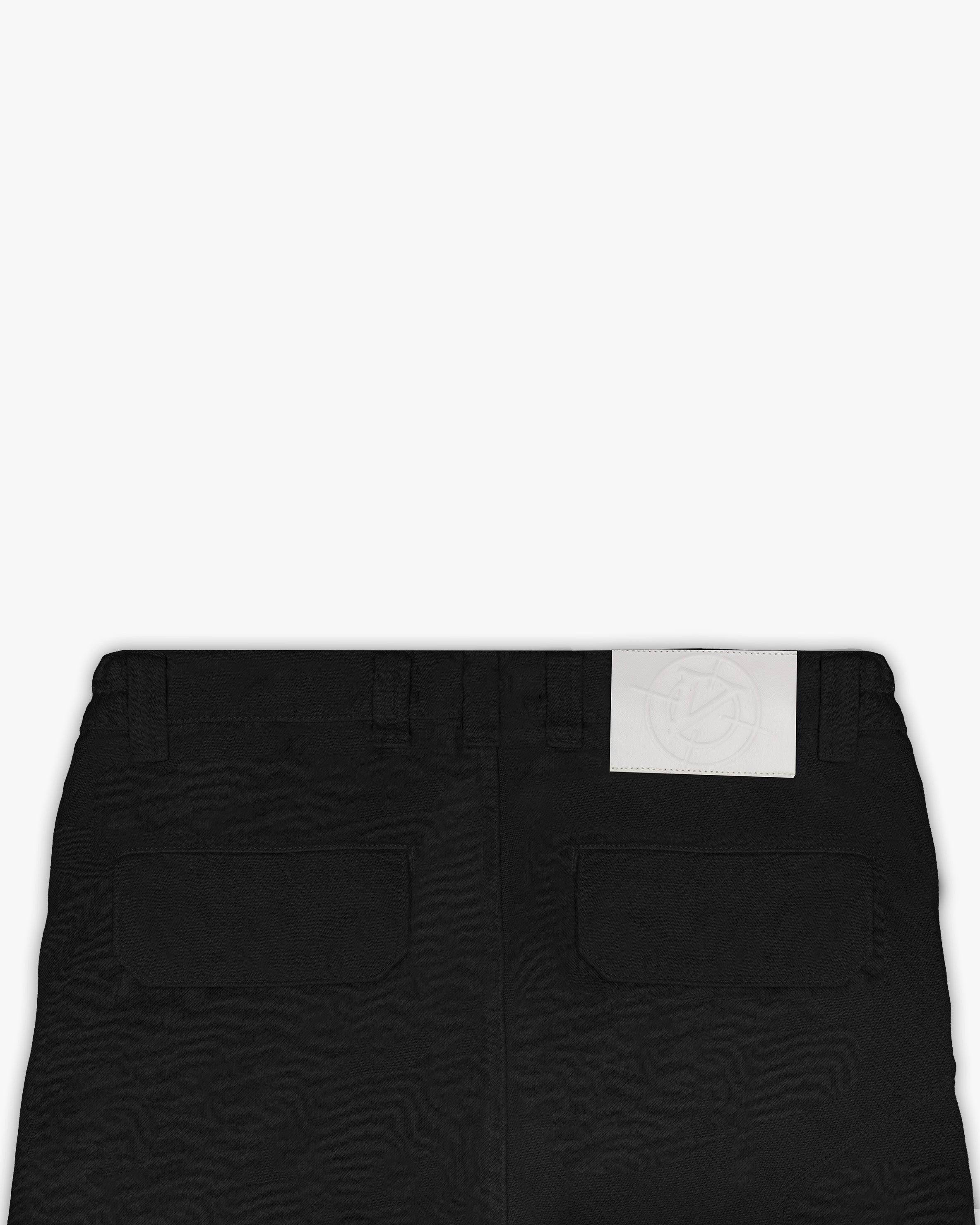 ASYMETRICAL CARGOPANTS BLACK