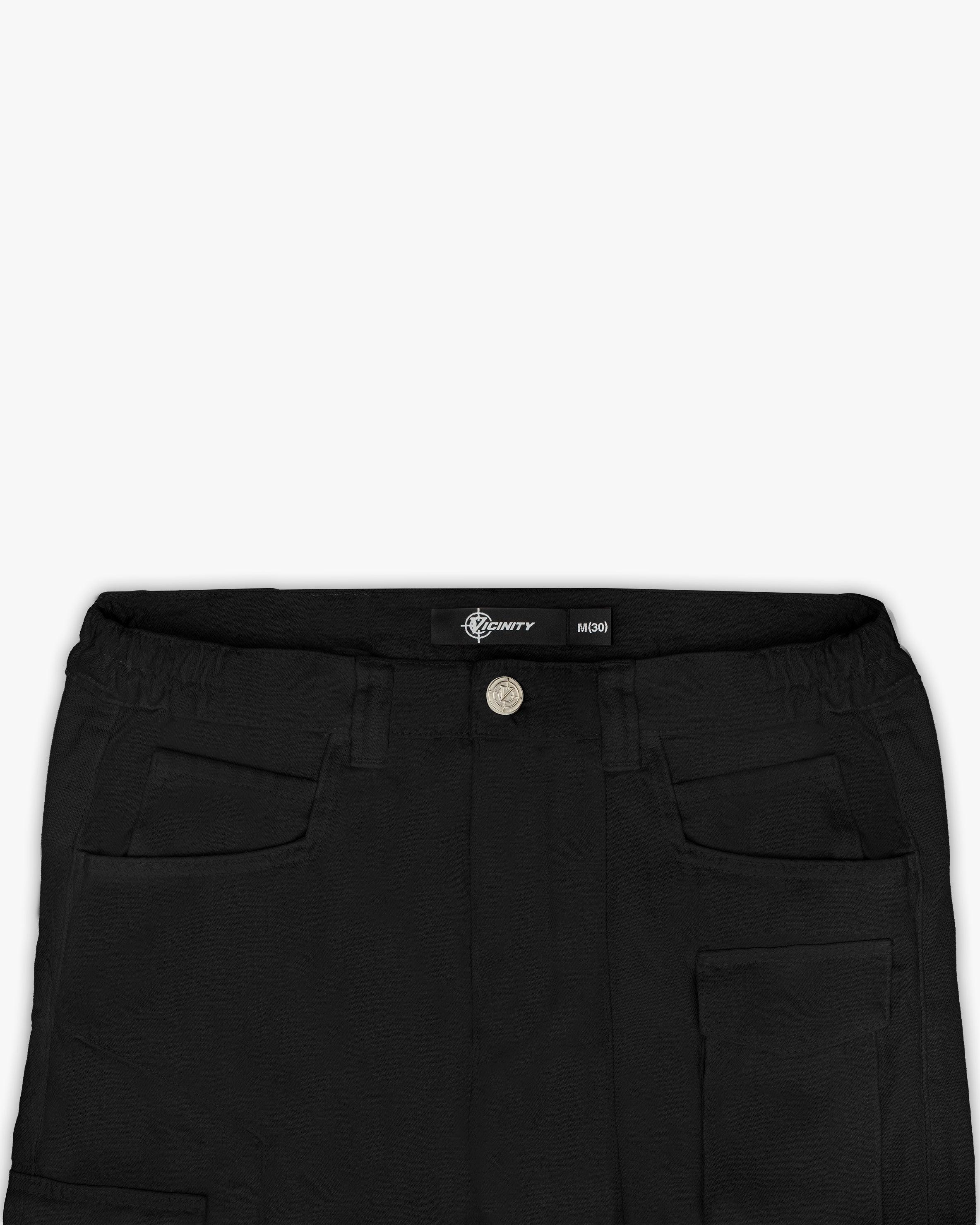ASYMETRICAL CARGOPANTS BLACK