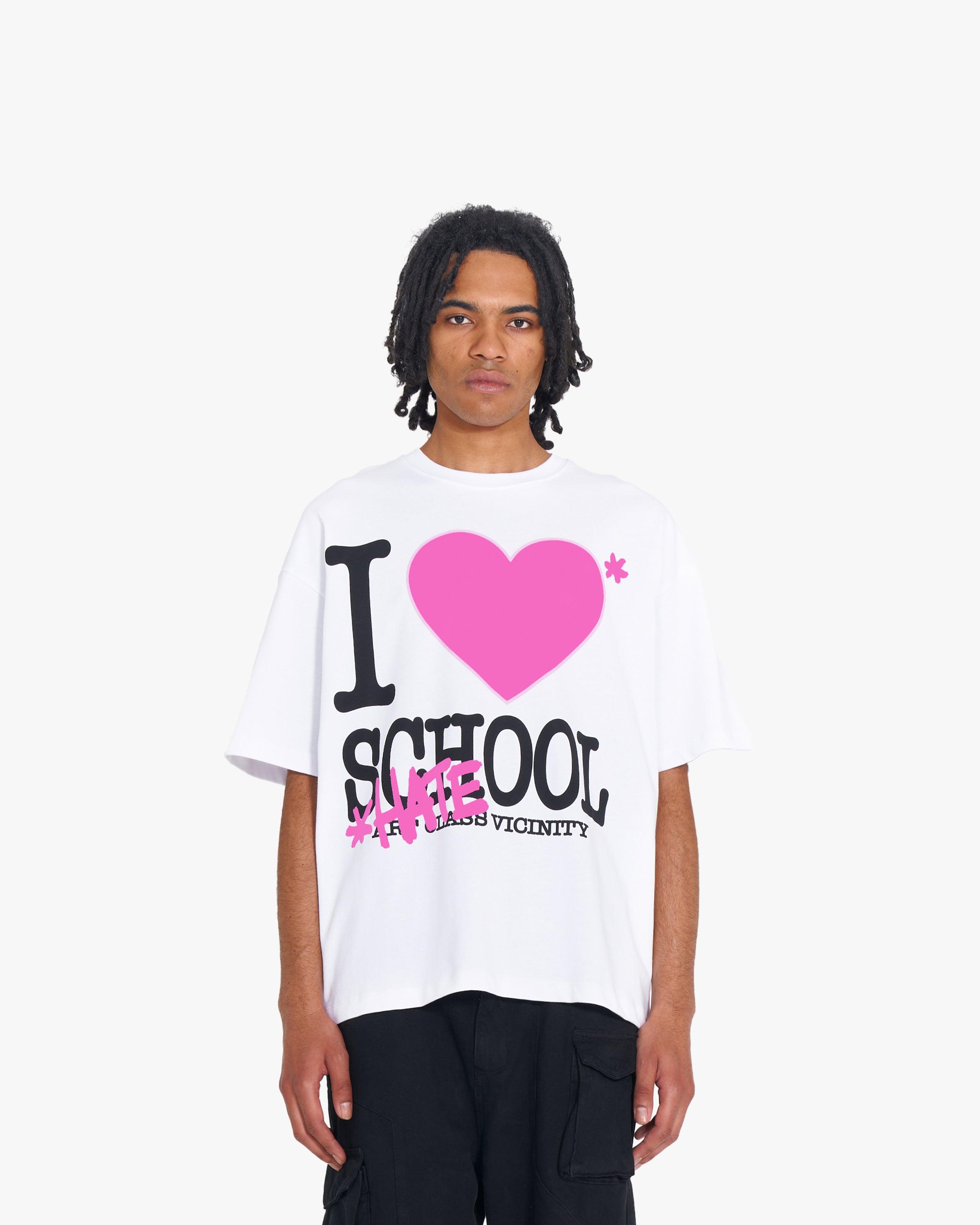I LOVE SCHOOL TEE WHITE