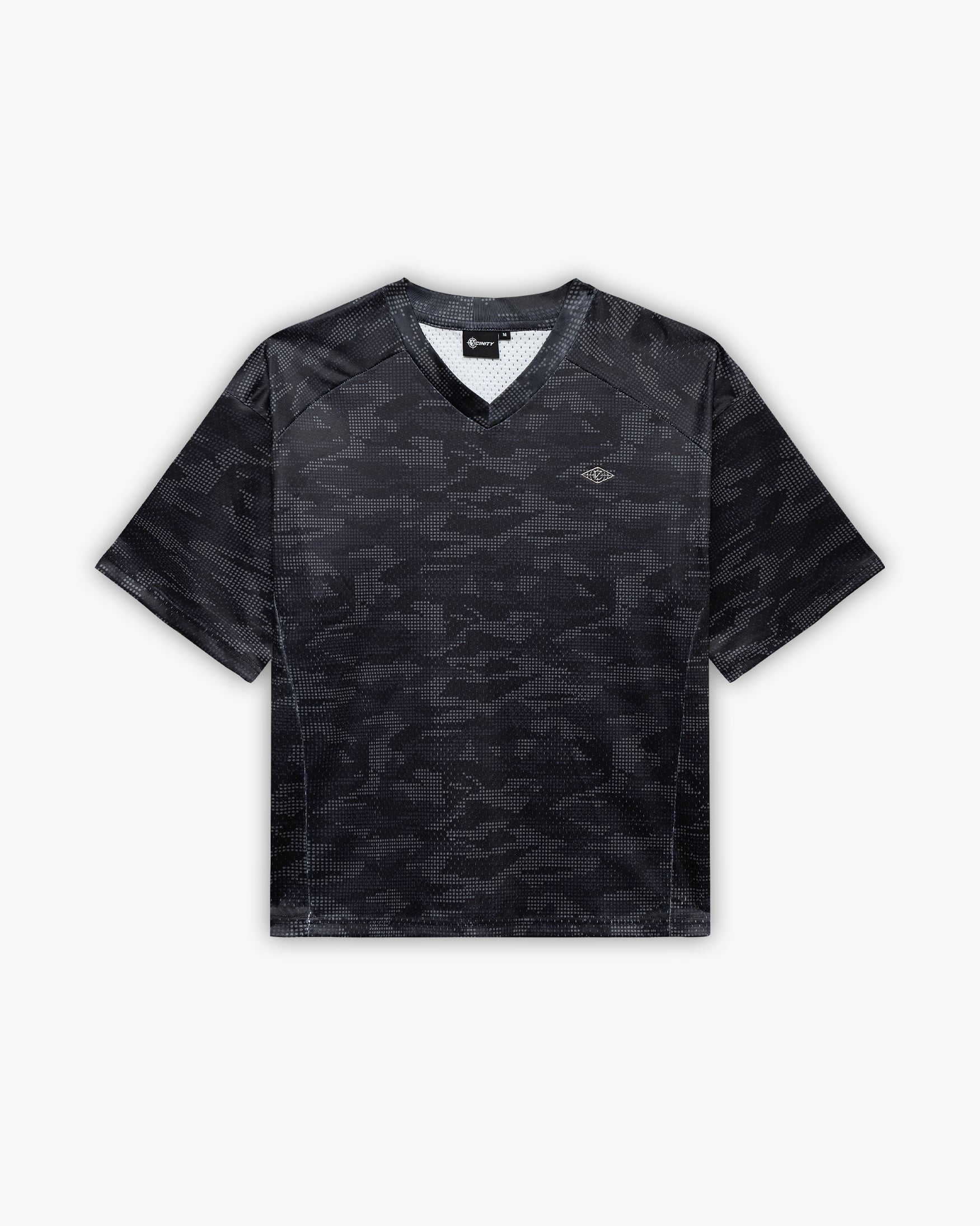 MESH JERSEY DOTTED CAMO BLACK