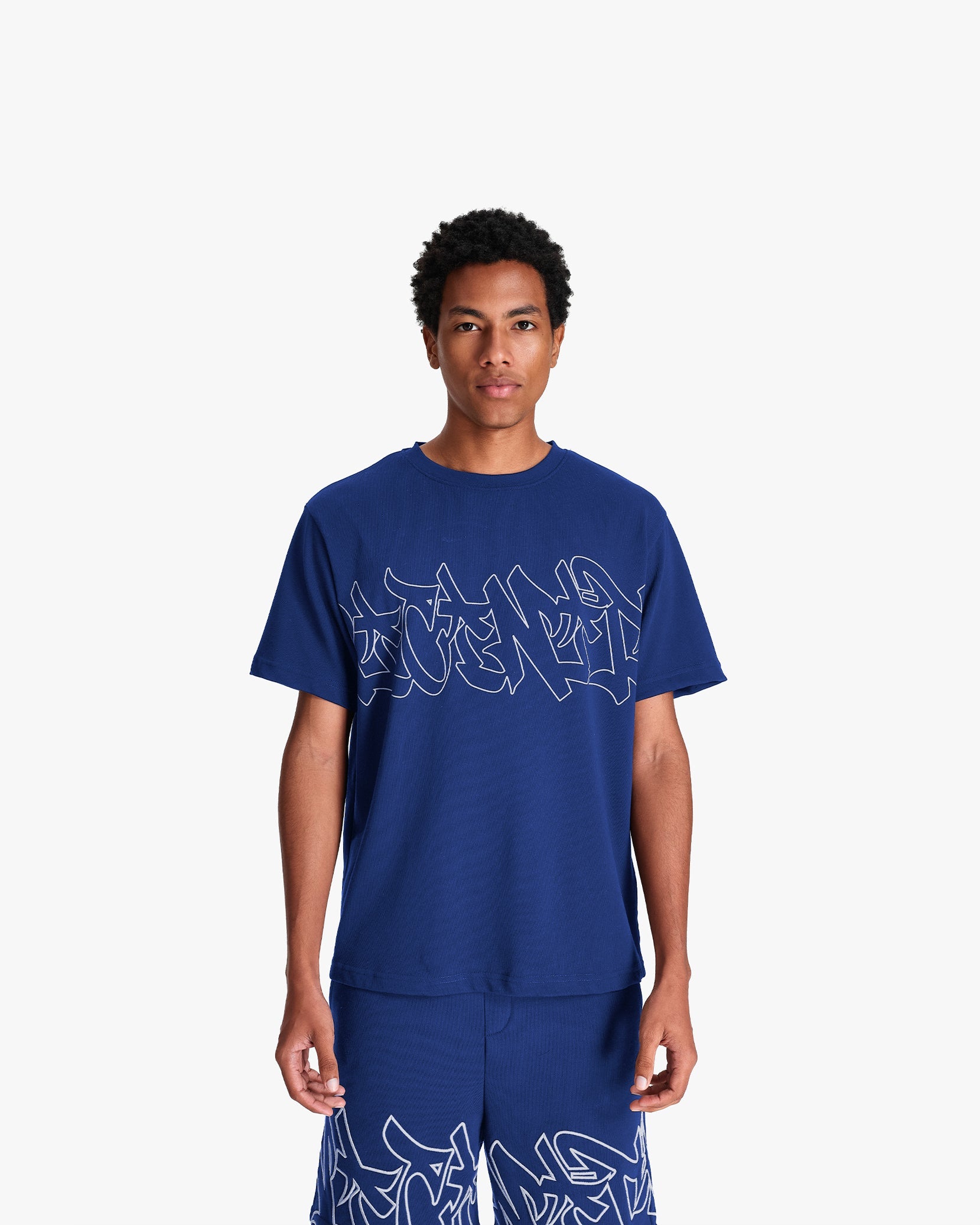 GRAFFITI TEE BLUE