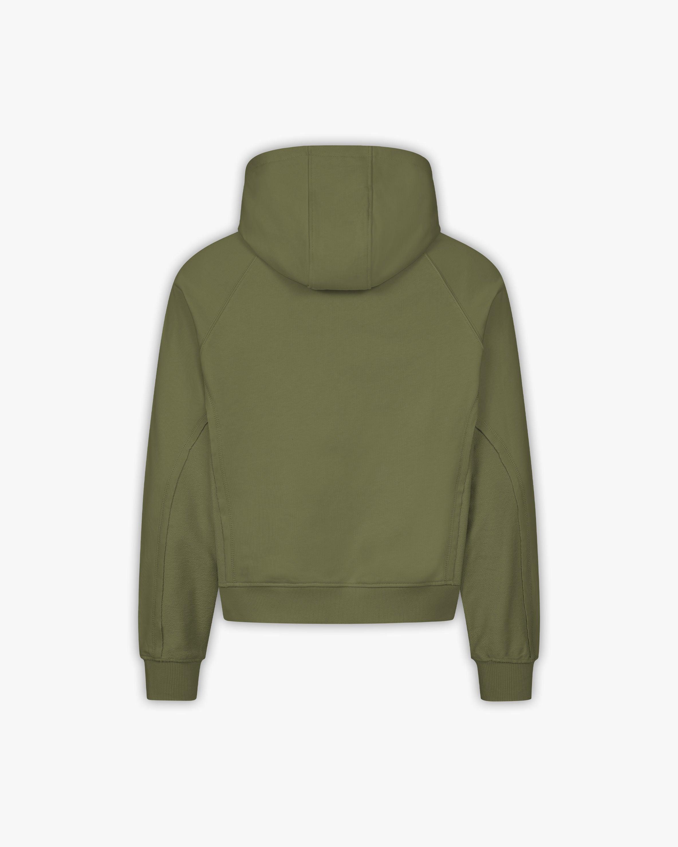 INSIDE OUT ZIP HOODIE KHAKI