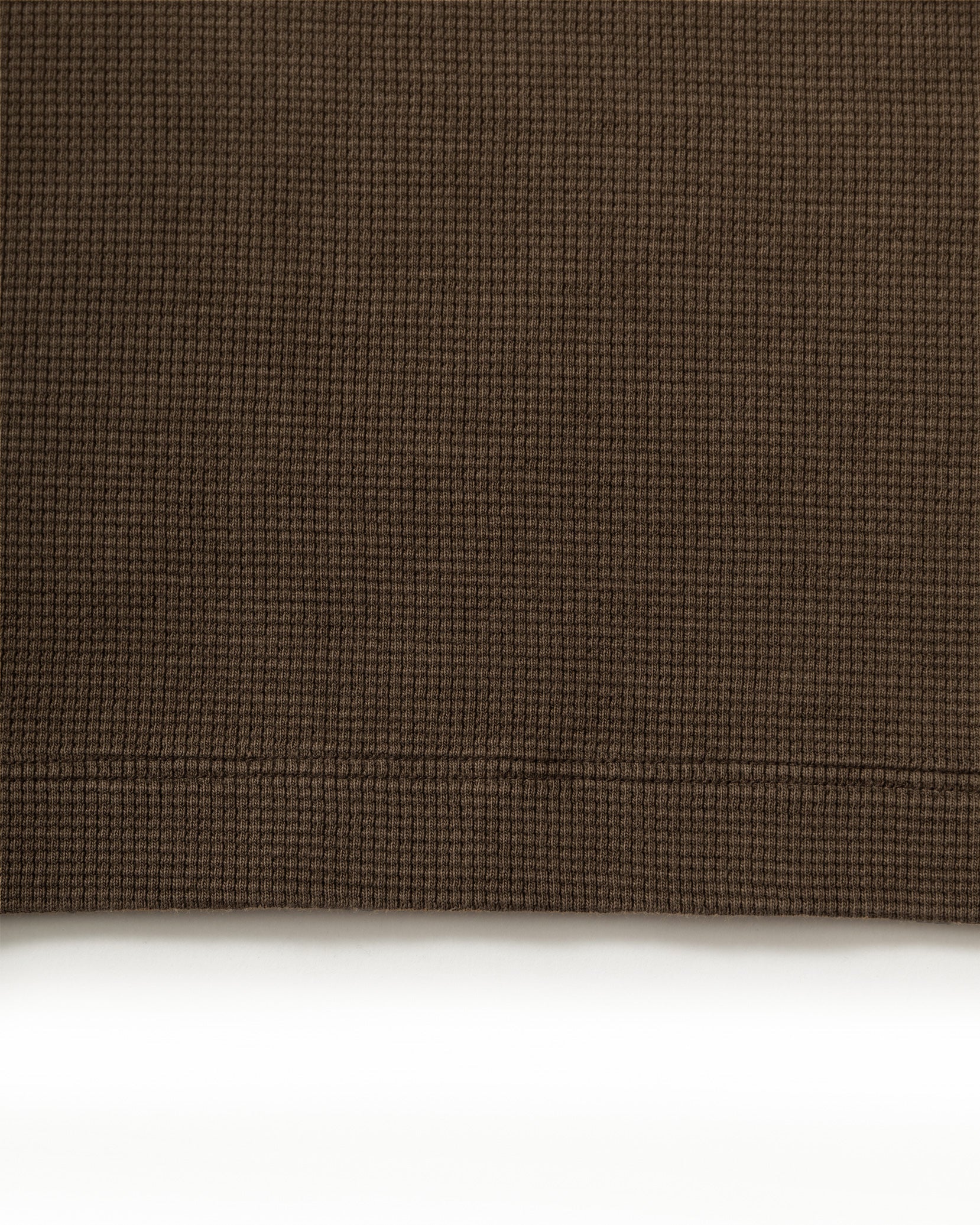 ACID WASHED WAFFLE LONGSLEEVE BROWN