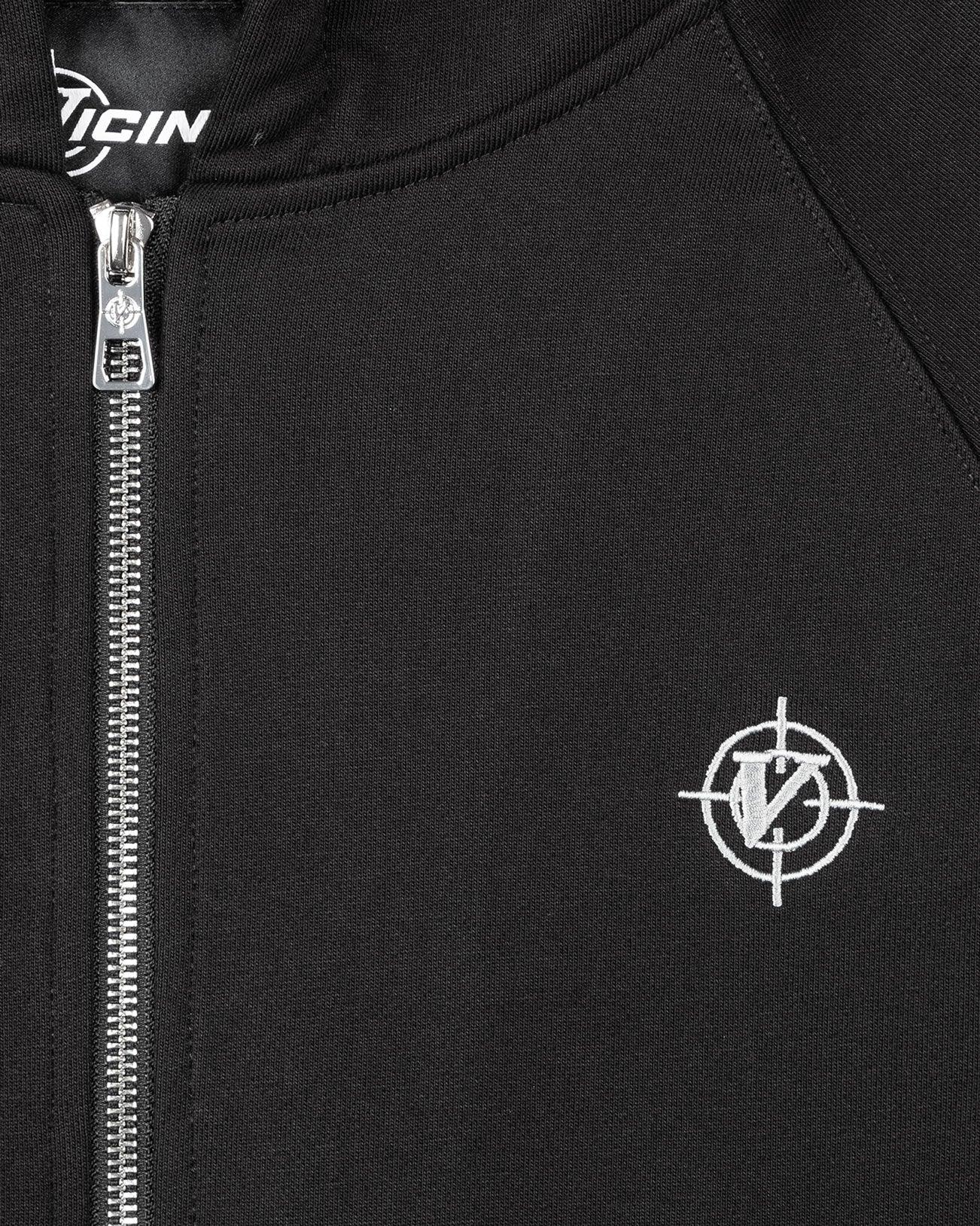 INSIDE OUT ZIP HOODIE BLACK