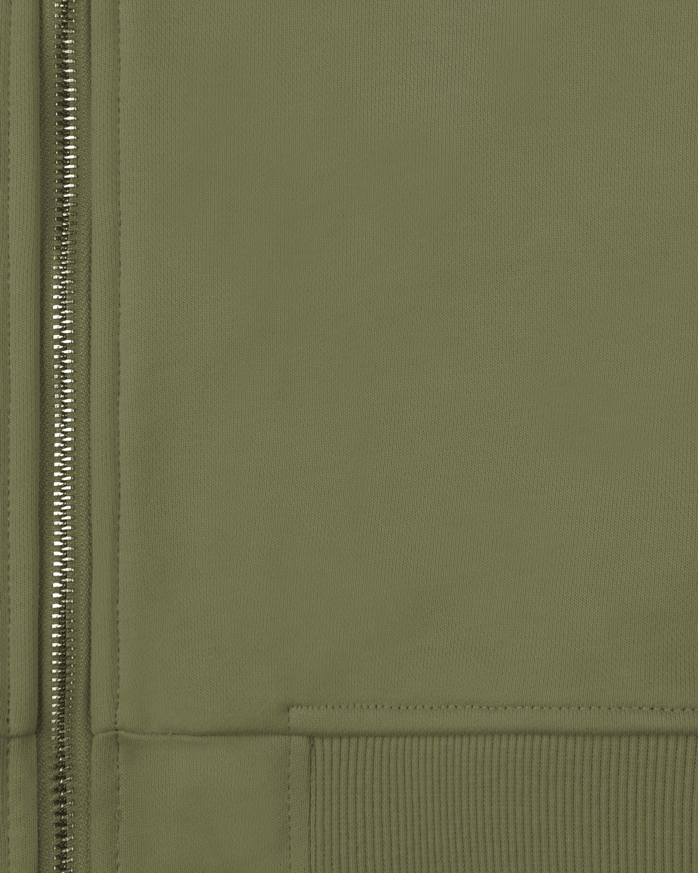 INSIDE OUT ZIP HOODIE KHAKI