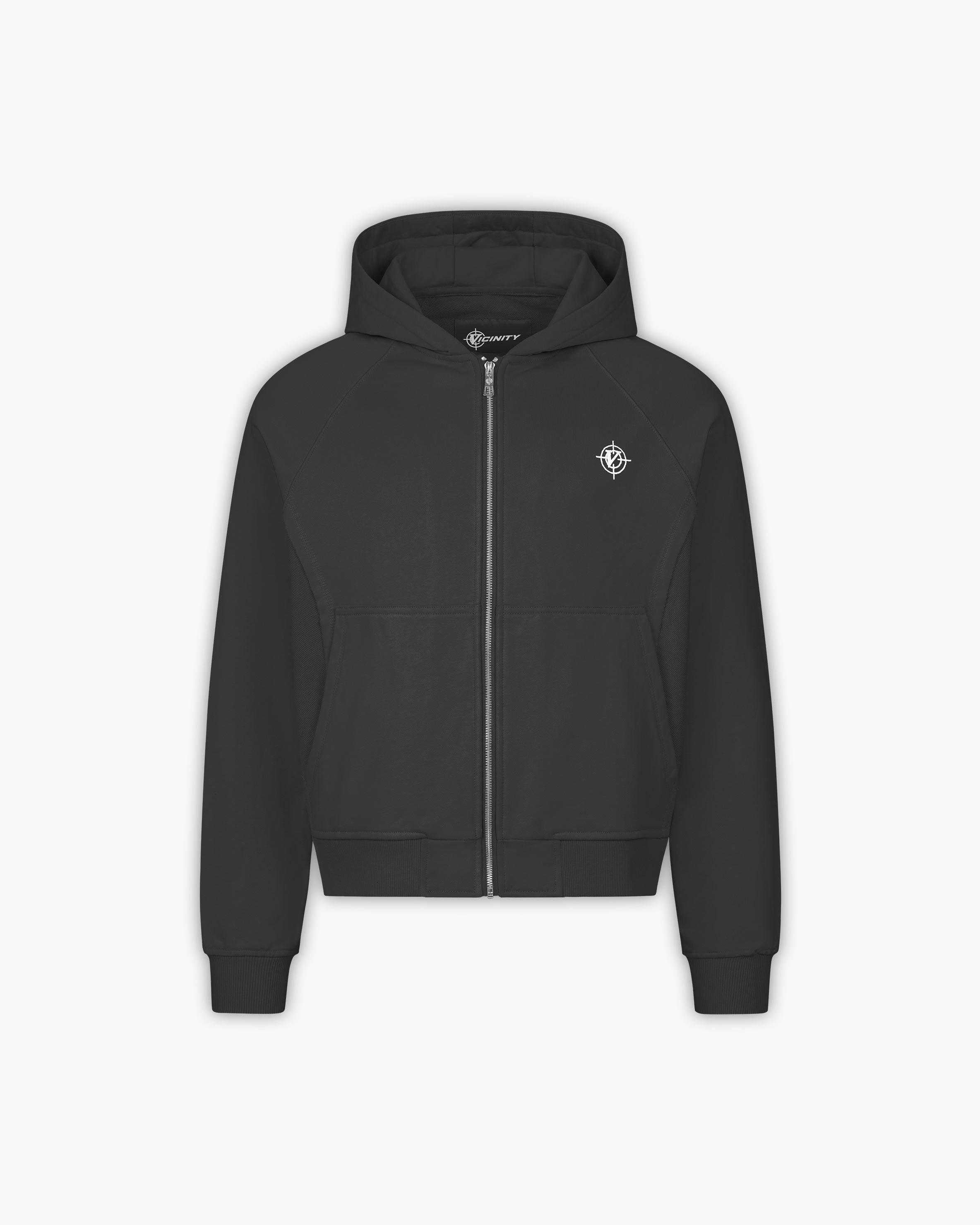 INSIDE OUT ZIP HOODIE ASH GREY