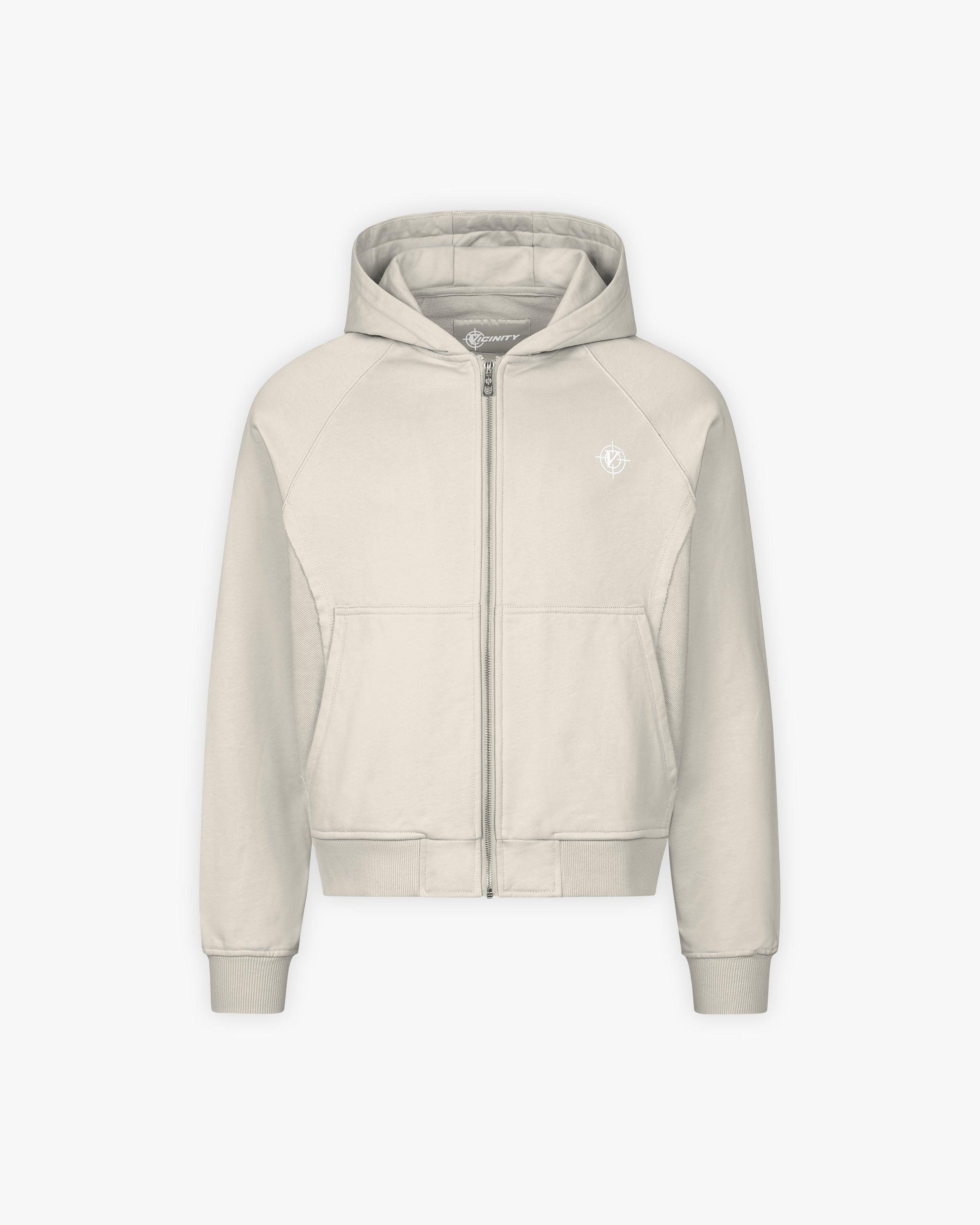INSIDE OUT ZIP HOODIE BEIGE (OLD SIZING)