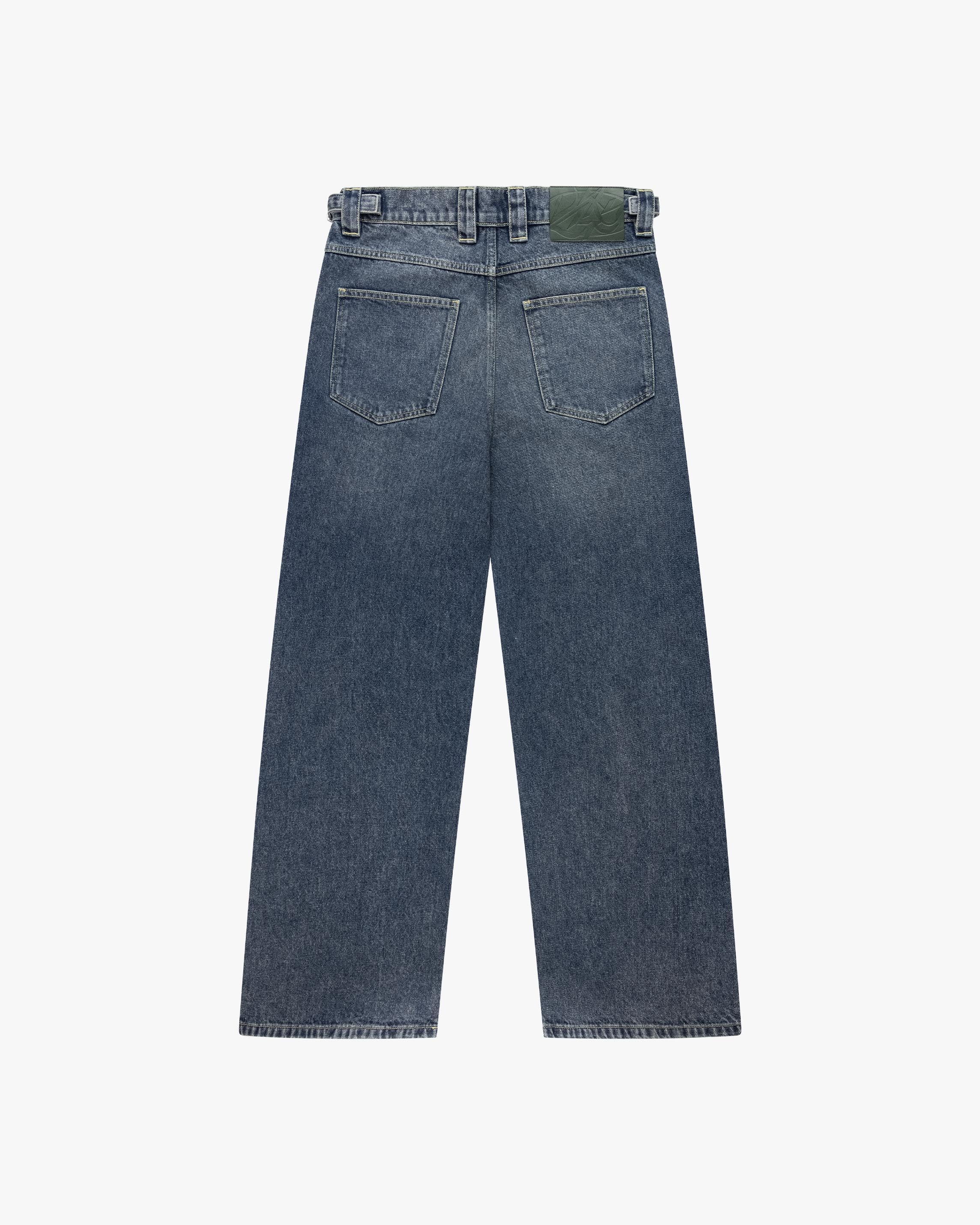 EMBOSSED SCRIPT LOGO DENIM BLUE