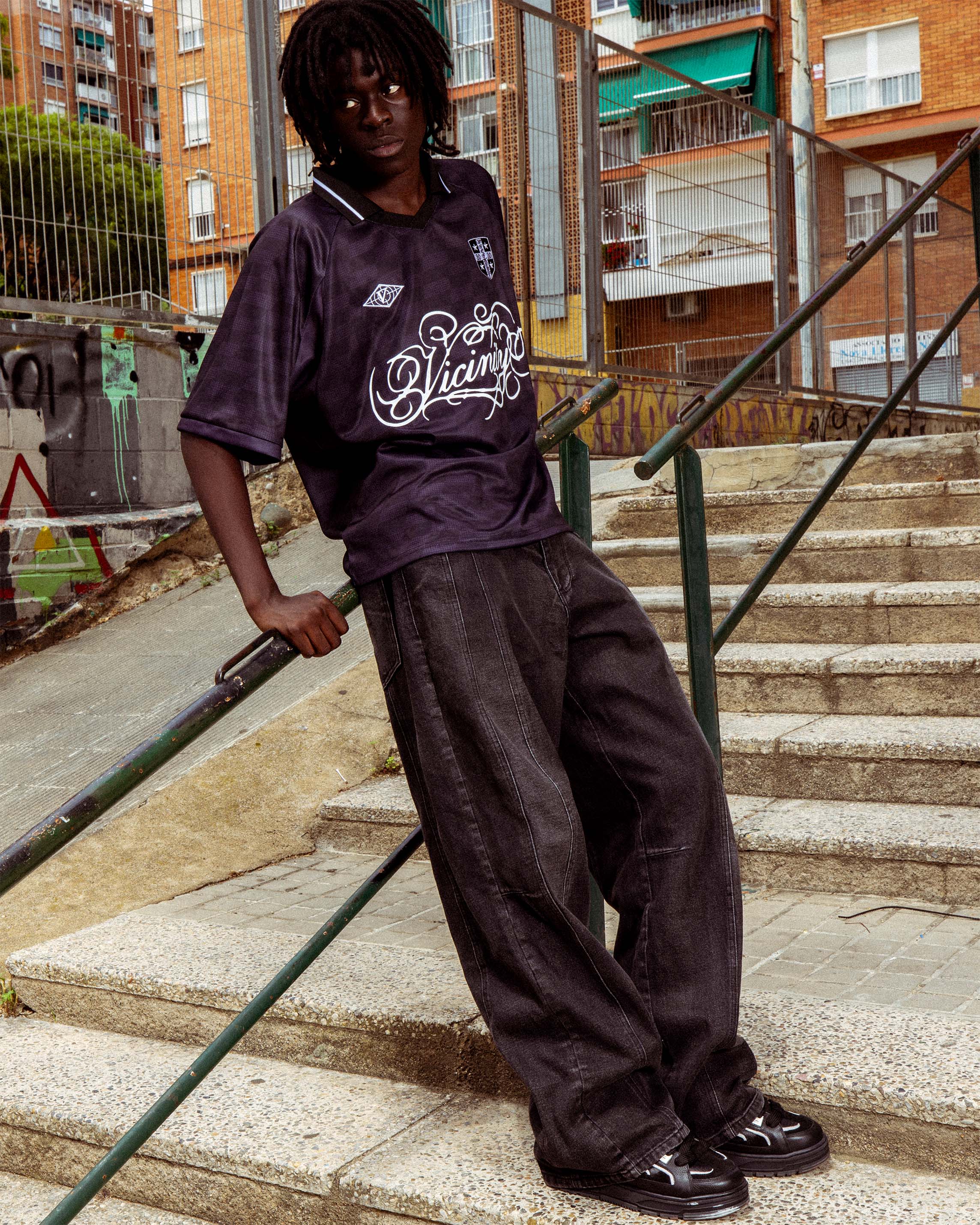 CHECKERED BW JERSEY BLACK