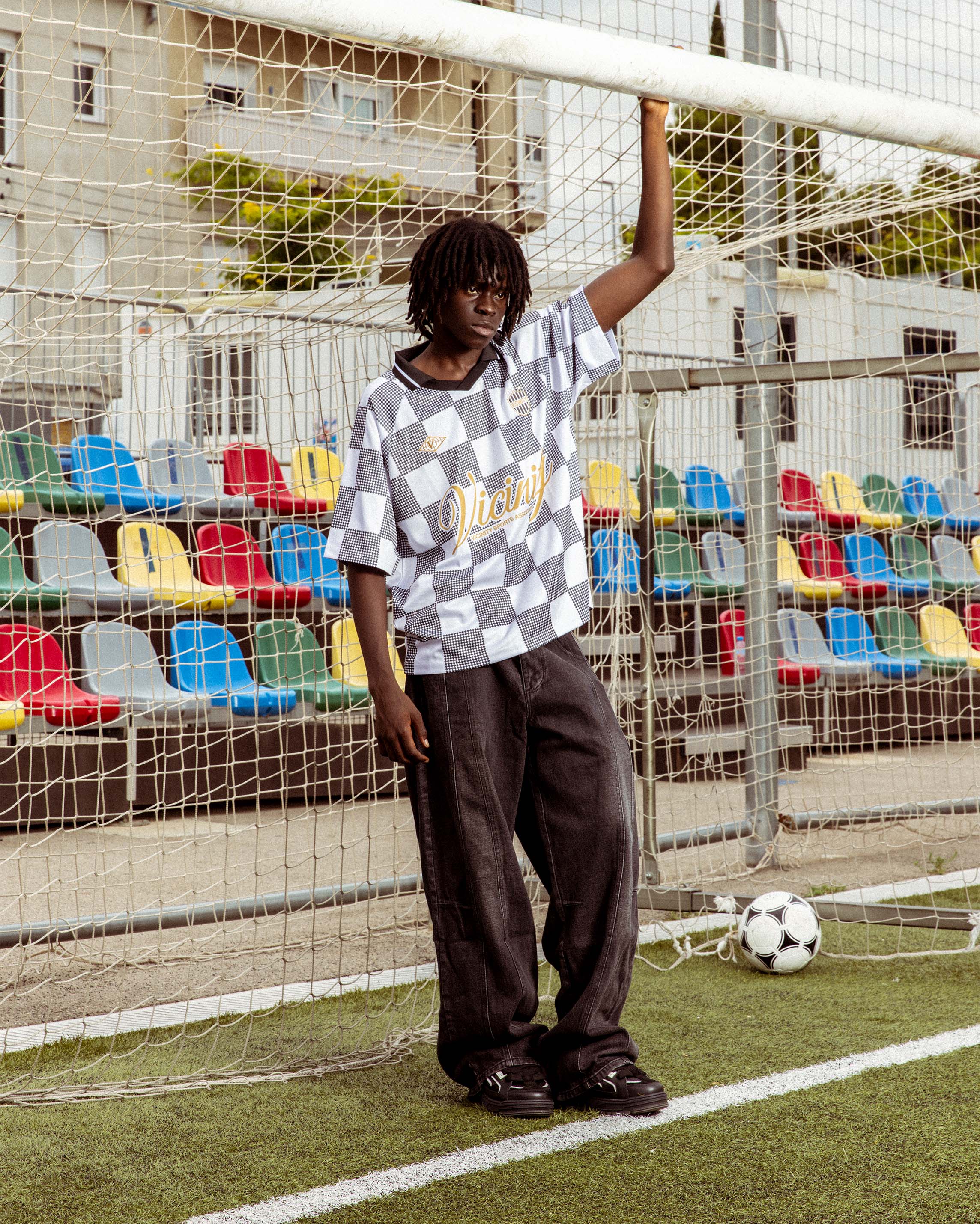 CARO CHECKER JERSEY BLACK/WHITE