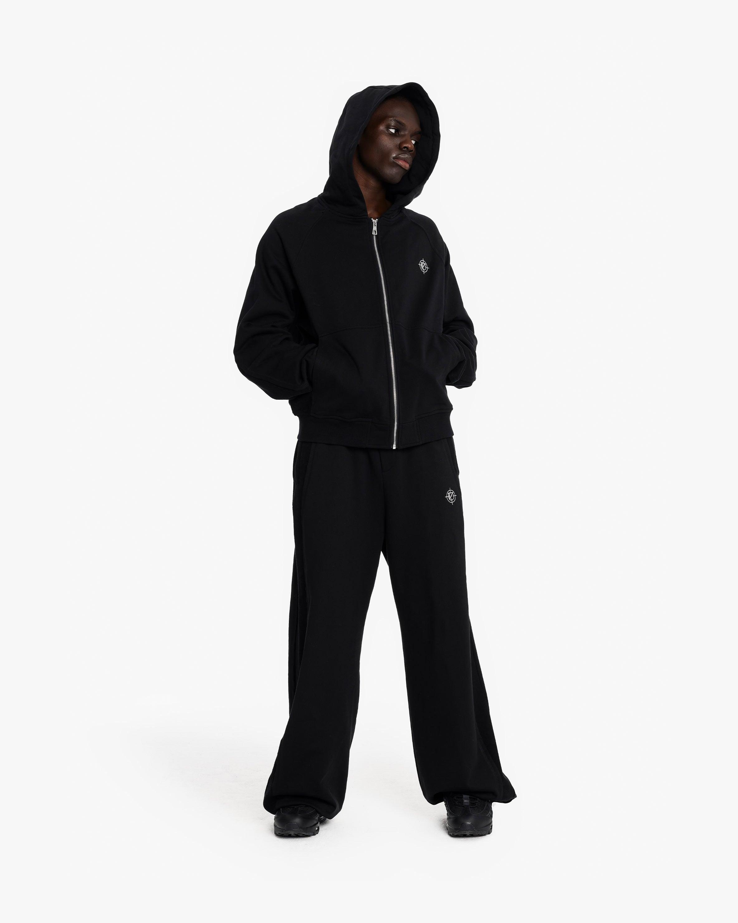 INSIDE OUT ZIP HOODIE BLACK (OLD SIZING)