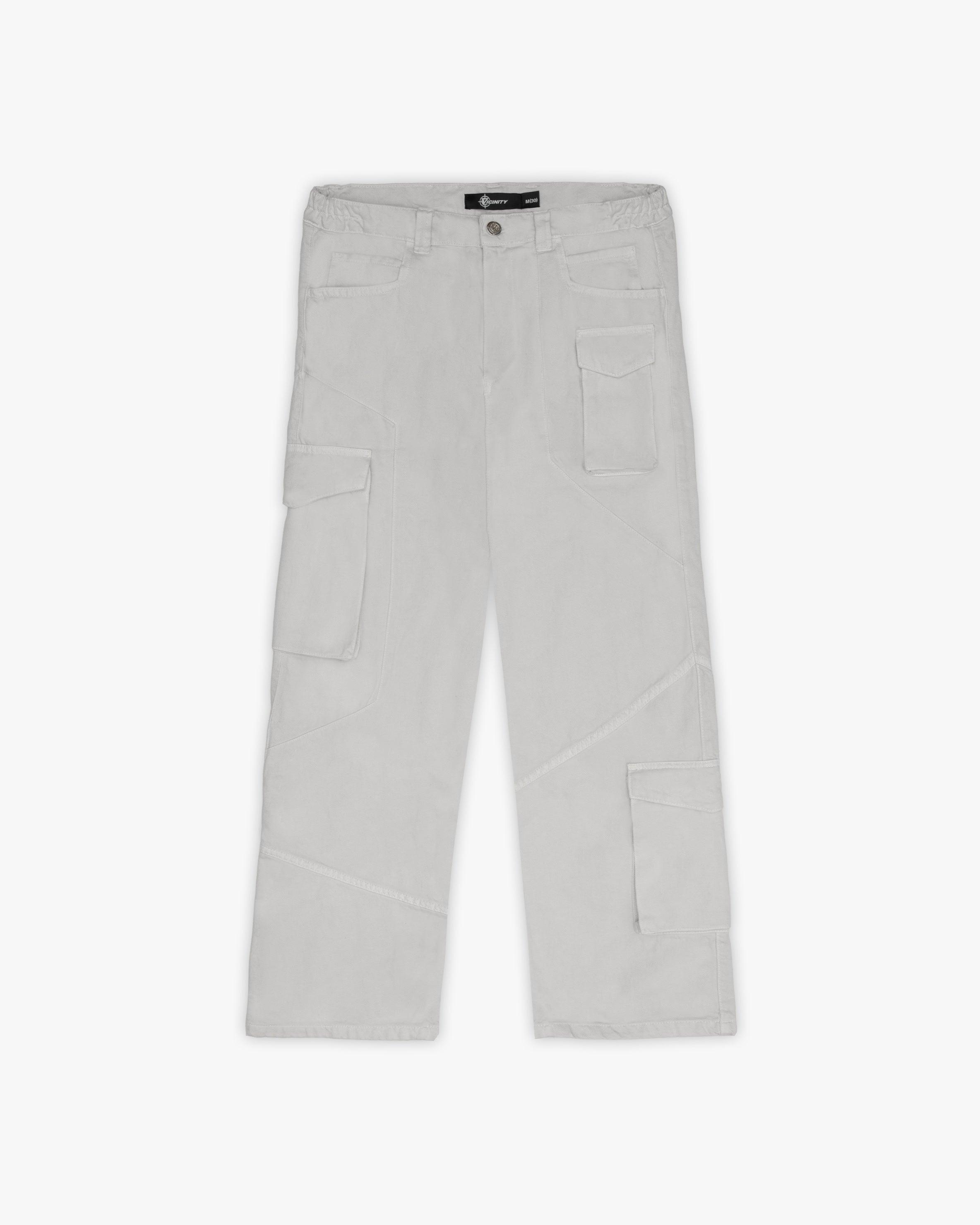 ASYMETRICAL CARGOPANTS LIGHT GREY