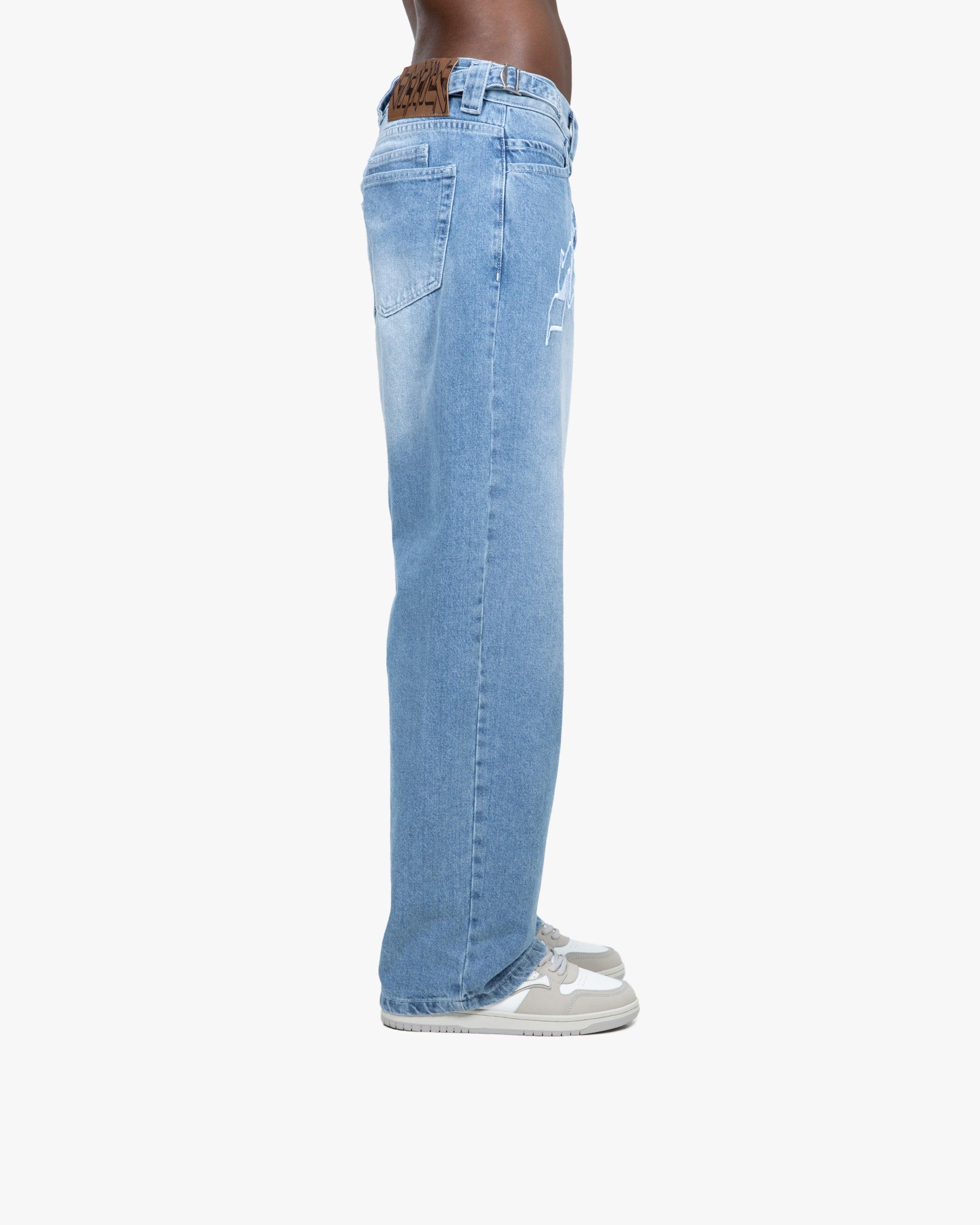 OUTLINED MIRAGE DENIM LIGHT BLUE / WHITE